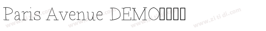 Paris Avenue DEMO字体转换